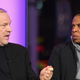 Harvey Weinstein and Jay-Z speak onstage during a discussion related to the U.S. criminal-justice and the film Time: The Kalief Browder Story on March 8, 2017, in New York City.